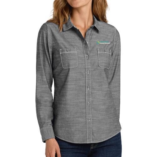 Port Authority® Women's Slub Chambray Shirt Thumbnail